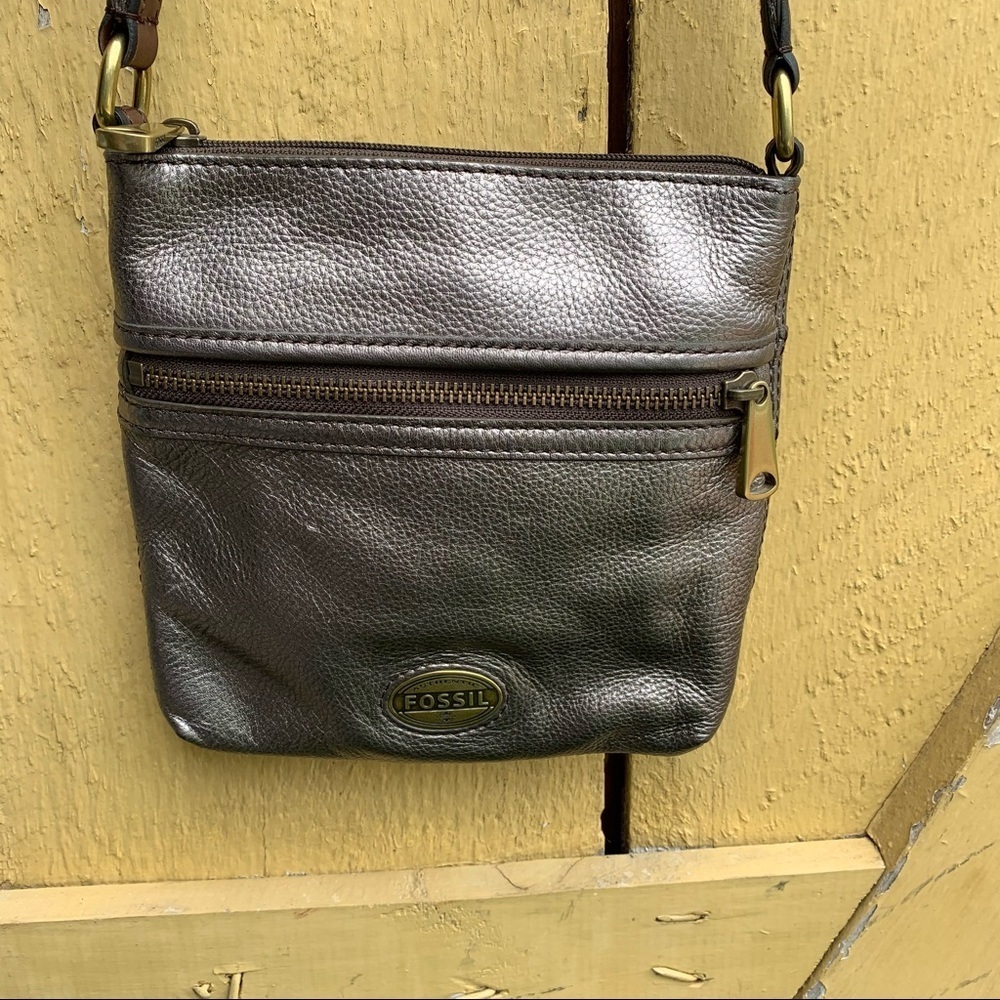 Fossil Explorer Mini Cowhide Leather Crossbody Bag